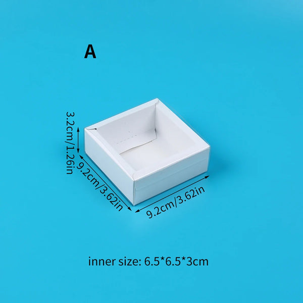 10Pcs Pull-Out Gift Boxes Drawer Kraft Paper Boxes with Clear Window Gift Jewelry Packaging Business Wedding Birthday Party