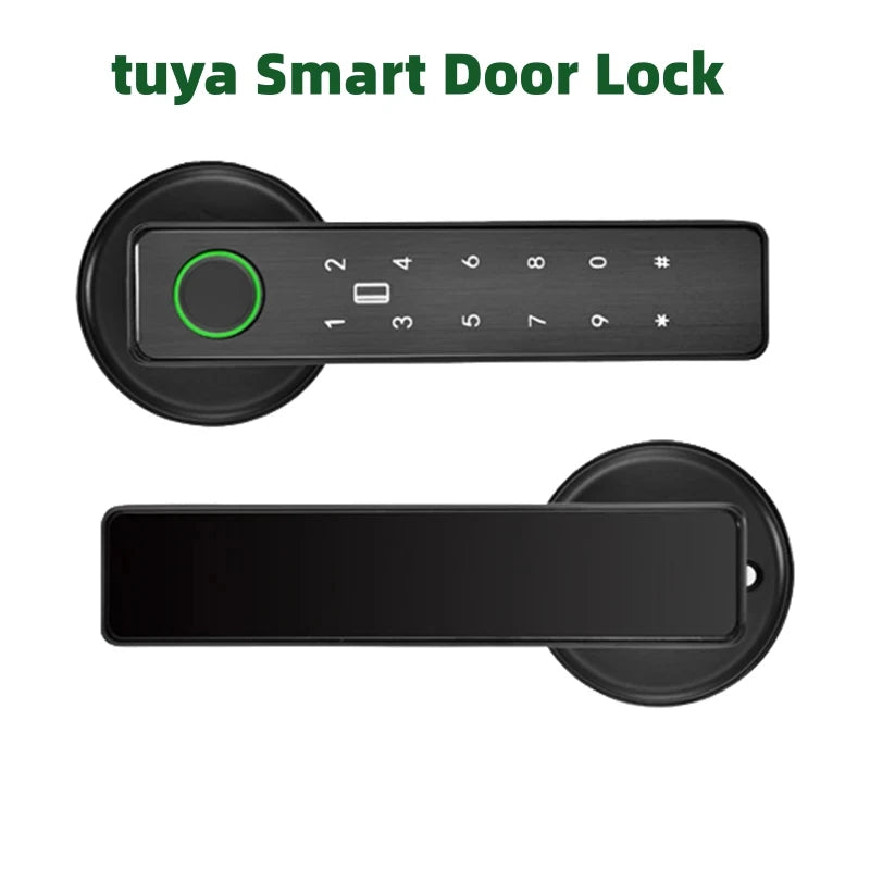 Tuya APP Remote Control Wifi Electronic Smart Door Lock with Biometric Camera Fingerprint Smart Card Password Key Unlock