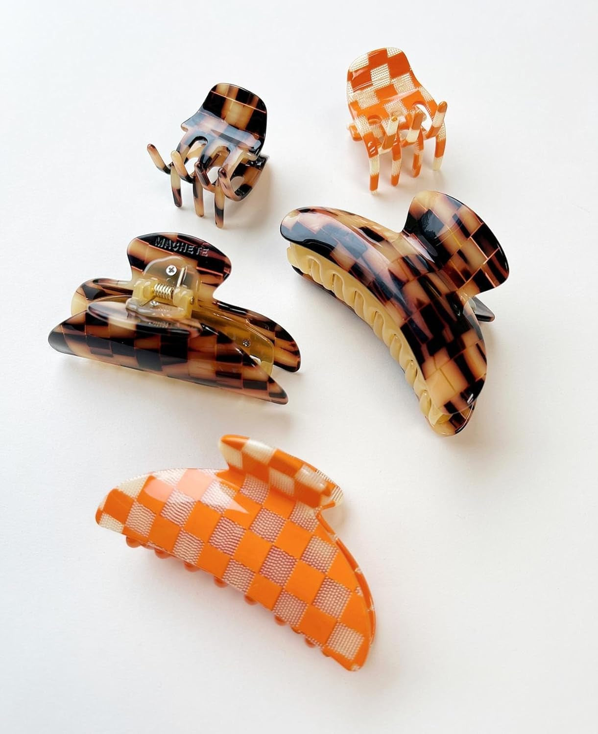 Women Hair Clip Midi Heirloom Claw Clip, 3.5 Inch Hair Clamp Fashion Hair Accessories (Sand Shell)