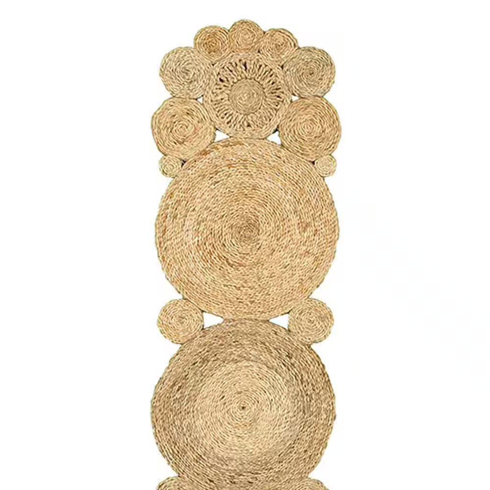 Natural Tan/Beige 1 Ft. 4 In. X 6 Ft. 8 In. Organic Jute Table Runner