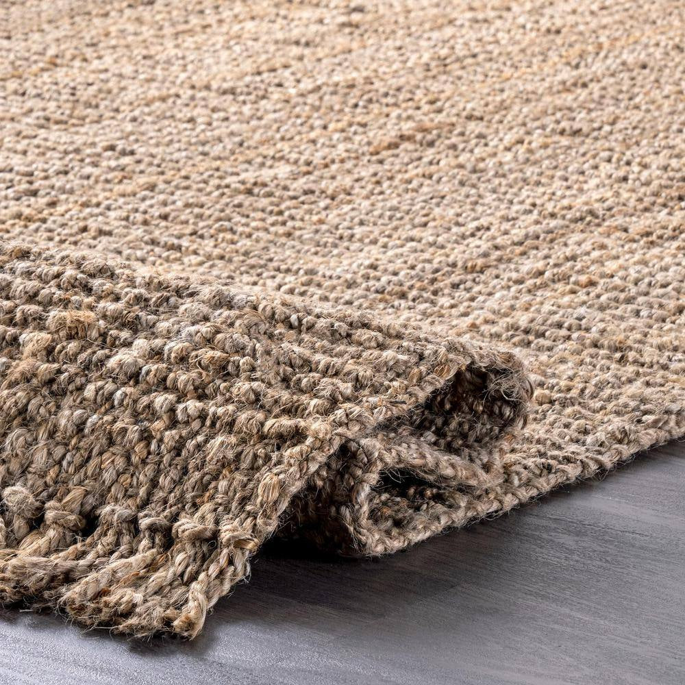 Natura Chunky Loop Jute Tan 4 Ft. X 6 Ft. Area Rug