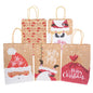 5Pcs Kraft Paper Gift Bags Merry Christmas Candy Cookie Packaging Bag Boxes Natal Kids Favors 2025 New Year Party Decoration