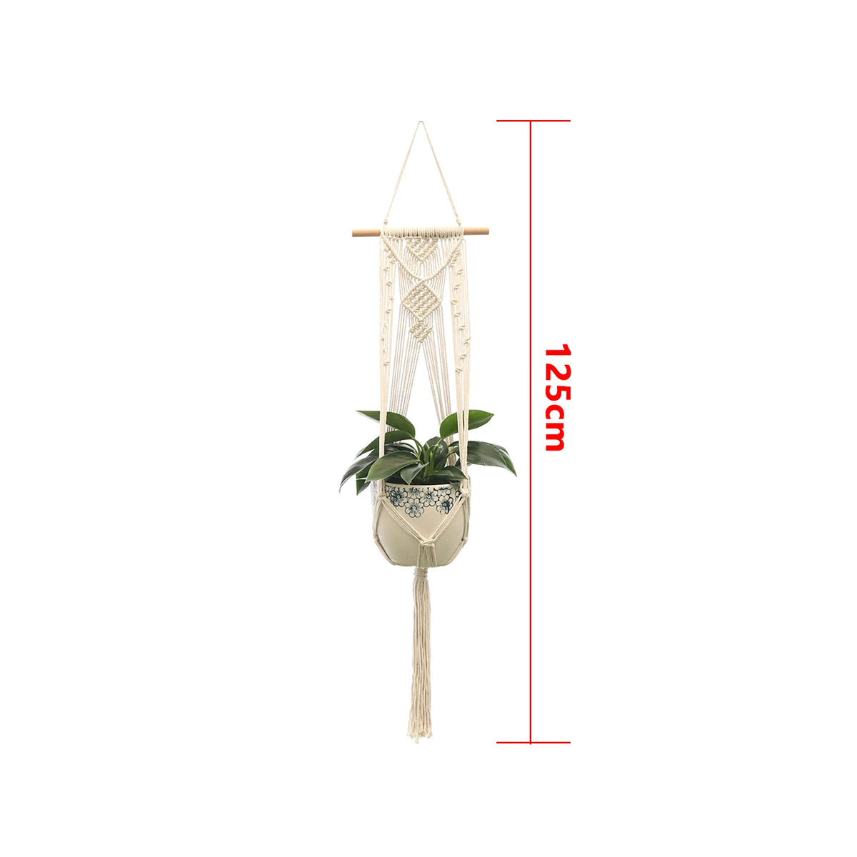 Hanging Plant Handmade Macrame Plant Hanger Flower Pot Planter Hanger Wall Decor Courtyard Garden Hanging Planter Hanging Basket