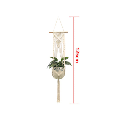 Hanging Plant Handmade Macrame Plant Hanger Flower Pot Planter Hanger Wall Decor Courtyard Garden Hanging Planter Hanging Basket
