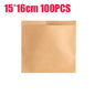 100PCS Disposable Kraft Paper Bag Oil Proof Paper Bag Food Packaging Bags Packaging Parchment Paper Baking Paper Air Fryer