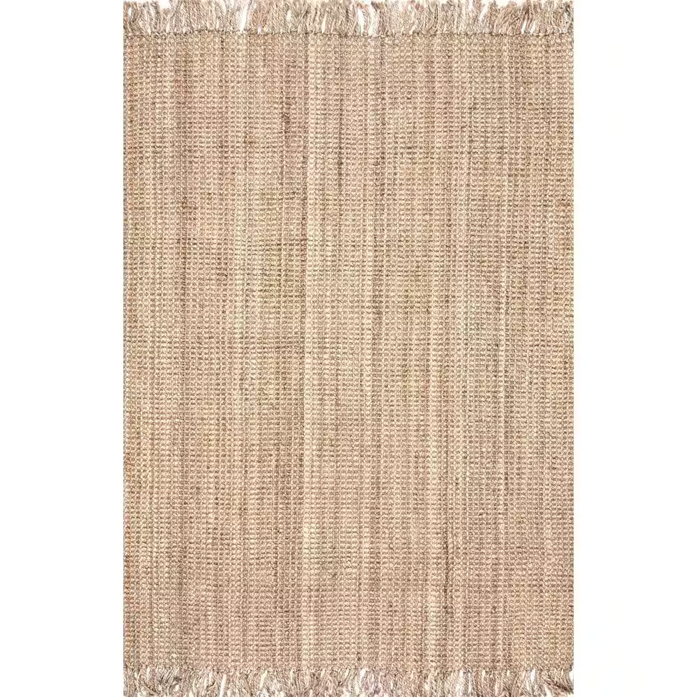 Natura Chunky Loop Jute Tan 4 Ft. X 6 Ft. Area Rug