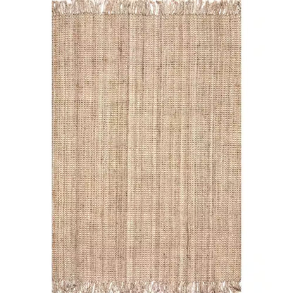 Natura Chunky Loop Jute Tan 4 Ft. X 6 Ft. Area Rug