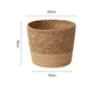 Straw Weaving Flower Plant Pot Wicker Basket Rattan Flowerpot Storage Basket Garden Flowerpot Handmade Woven Planter Basket
