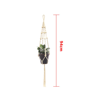 Hanging Plant Handmade Macrame Plant Hanger Flower Pot Planter Hanger Wall Decor Courtyard Garden Hanging Planter Hanging Basket