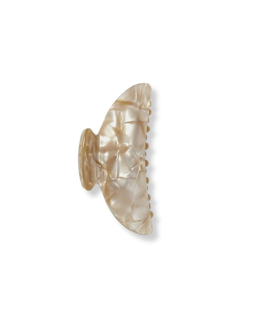 Women Hair Clip Midi Heirloom Claw Clip, 3.5 Inch Hair Clamp Fashion Hair Accessories (Sand Shell)