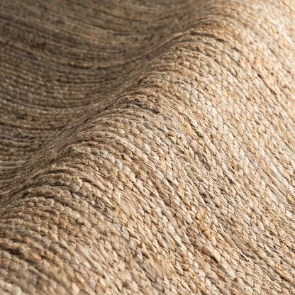 Rigo Hand Woven Farmhouse Jute Area Rug, Oval 6' X 9', Natural