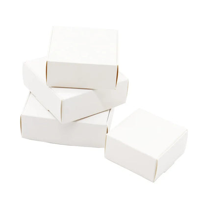 50Pcs/Lot Gift Box Kraft Paper Jewelry Boxes Blank Carry Case Jewelry Accessory Packaging Handmade Cardboard Display Paper Boxes