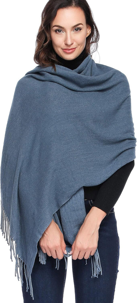 Wool Shawl Wraps - Extra Large Thick Soft Pashmina Scarf