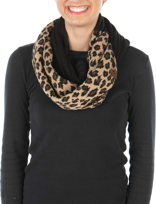 Infinity Scarf Women Winter Cable Knit Circle Wrap - Mother'S Day Gift