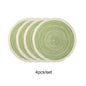 4Pcs/Set Hot Selling Fringe Eco-Friendly Household Non-Slip Morden Style Table Woven Placemats Polyester round Mat