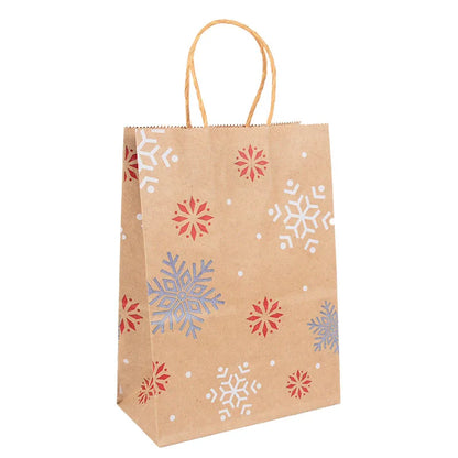 5Pcs Kraft Paper Gift Bags Merry Christmas Candy Cookie Packaging Bag Boxes Natal Kids Favors 2025 New Year Party Decoration