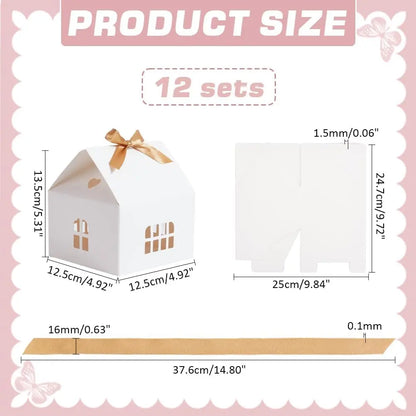 24 Pcs Rectangle Jewelry Box, 3.1X2X1" Tan Cardboard Jewelry Boxes Kraft Paper Gift Packaging Boxes Christmas Gift Paper