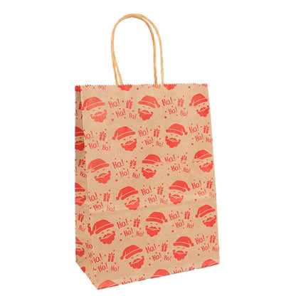 5Pcs Kraft Paper Gift Bags Merry Christmas Candy Cookie Packaging Bag Boxes Natal Kids Favors 2025 New Year Party Decoration