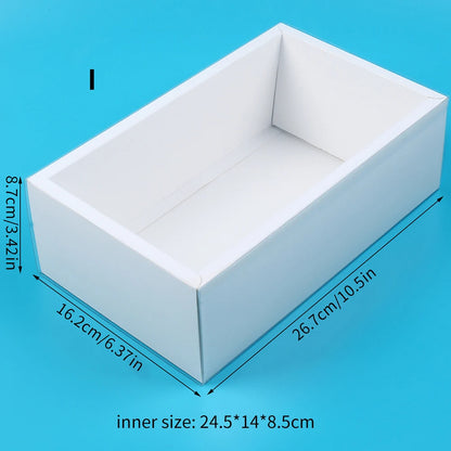 10Pcs Pull-Out Gift Boxes Drawer Kraft Paper Boxes with Clear Window Gift Jewelry Packaging Business Wedding Birthday Party