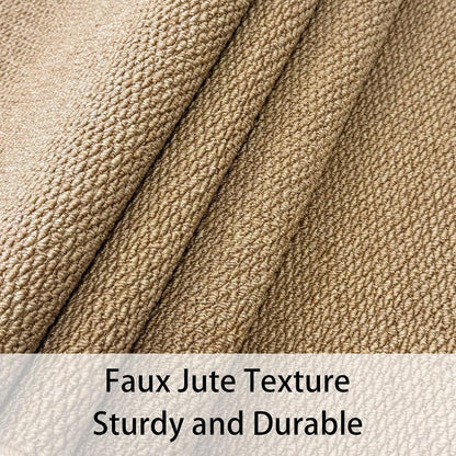 Kitchen Mat Set - 3 Pcs Faux Jute Laundry Room Rugs Kitchen Sink Mat, Farmhouse Entrance Doormat, Washable Area Rug for Bedroom Entryway Hallway Mudroom Decor, Indoor/Outdoor, Coffee