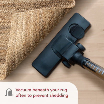 Rigo Hand Woven Farmhouse Jute Area Rug, 7' 6" X 9' 6", Natural