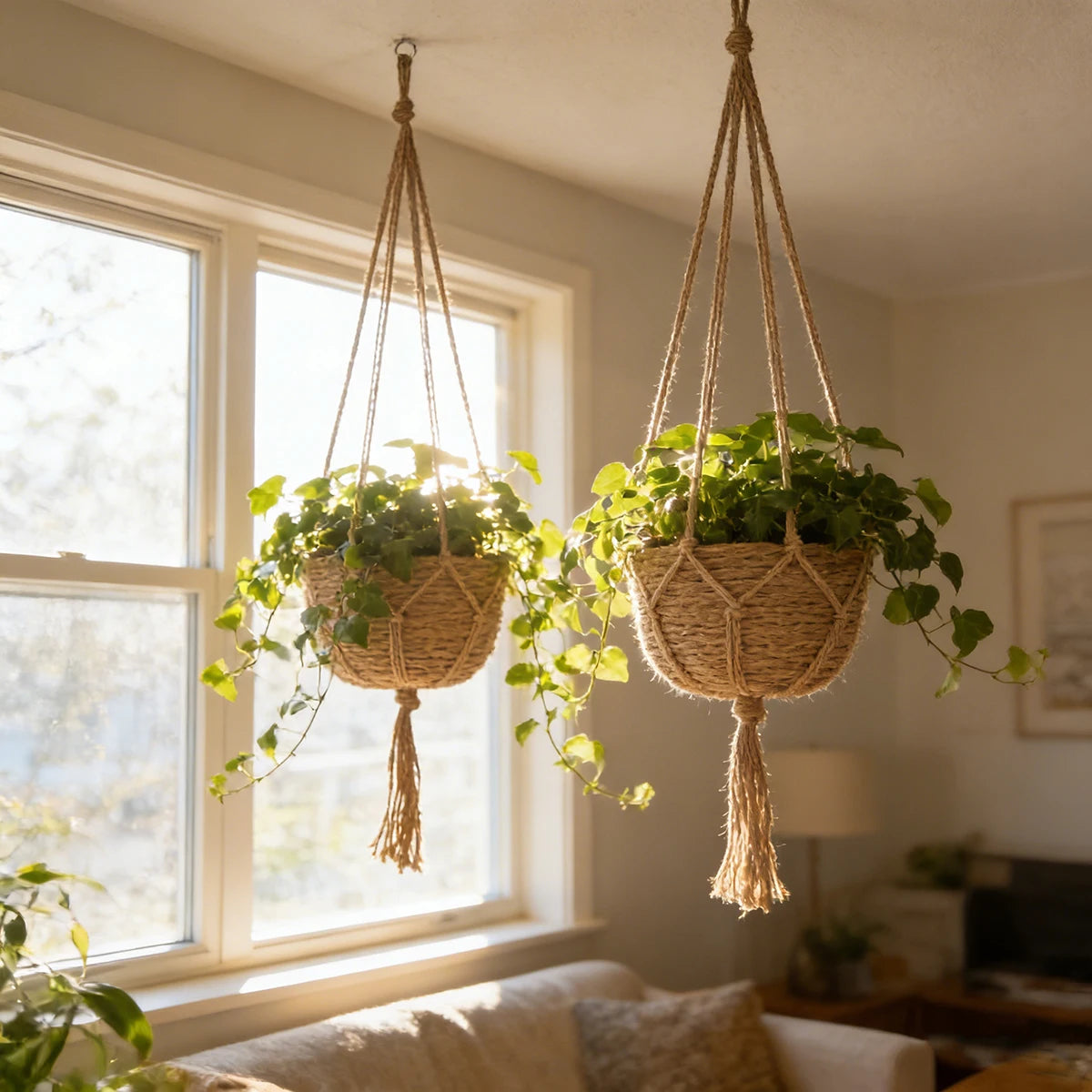 1PCS Hanging Flowerpot Decorative Baskets Outdoor Storage for Plants Planter Home Decorations Plant Pot Flowerbed Balcon Basket