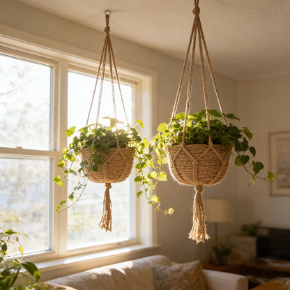 1PCS Hanging Flowerpot Decorative Baskets Outdoor Storage for Plants Planter Home Decorations Plant Pot Flowerbed Balcon Basket