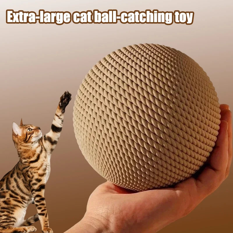 1PCS Jute Ball Cat Toy - Pet Scratching Tool with Jute Rope Durable Indoor Play Toy for Cats