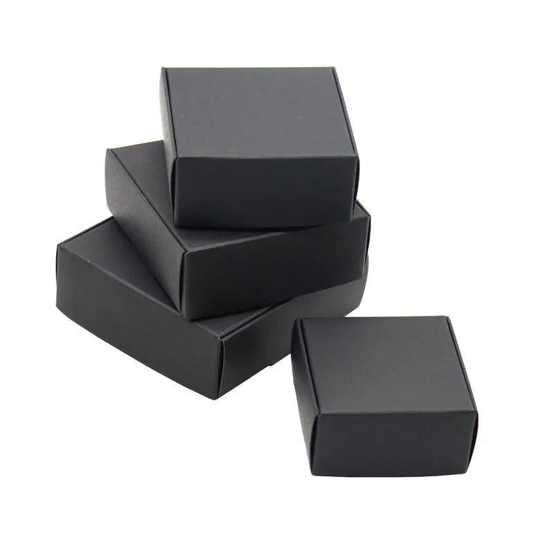 50Pcs/Lot Gift Box Kraft Paper Jewelry Boxes Blank Carry Case Jewelry Accessory Packaging Handmade Cardboard Display Paper Boxes
