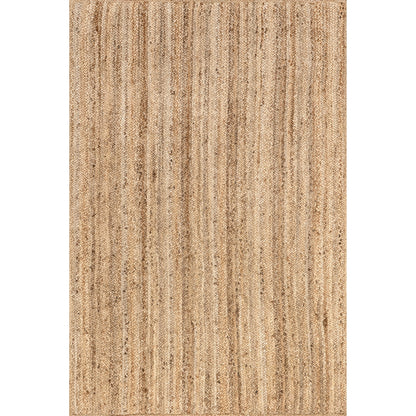 Rigo Hand Woven Farmhouse Jute Area Rug, 7' 6" X 9' 6", Natural