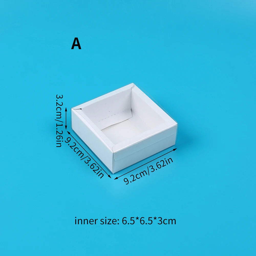 10Pcs Pull-Out Gift Boxes Drawer Kraft Paper Boxes with Clear Window Gift Jewelry Packaging Business Wedding Birthday Party