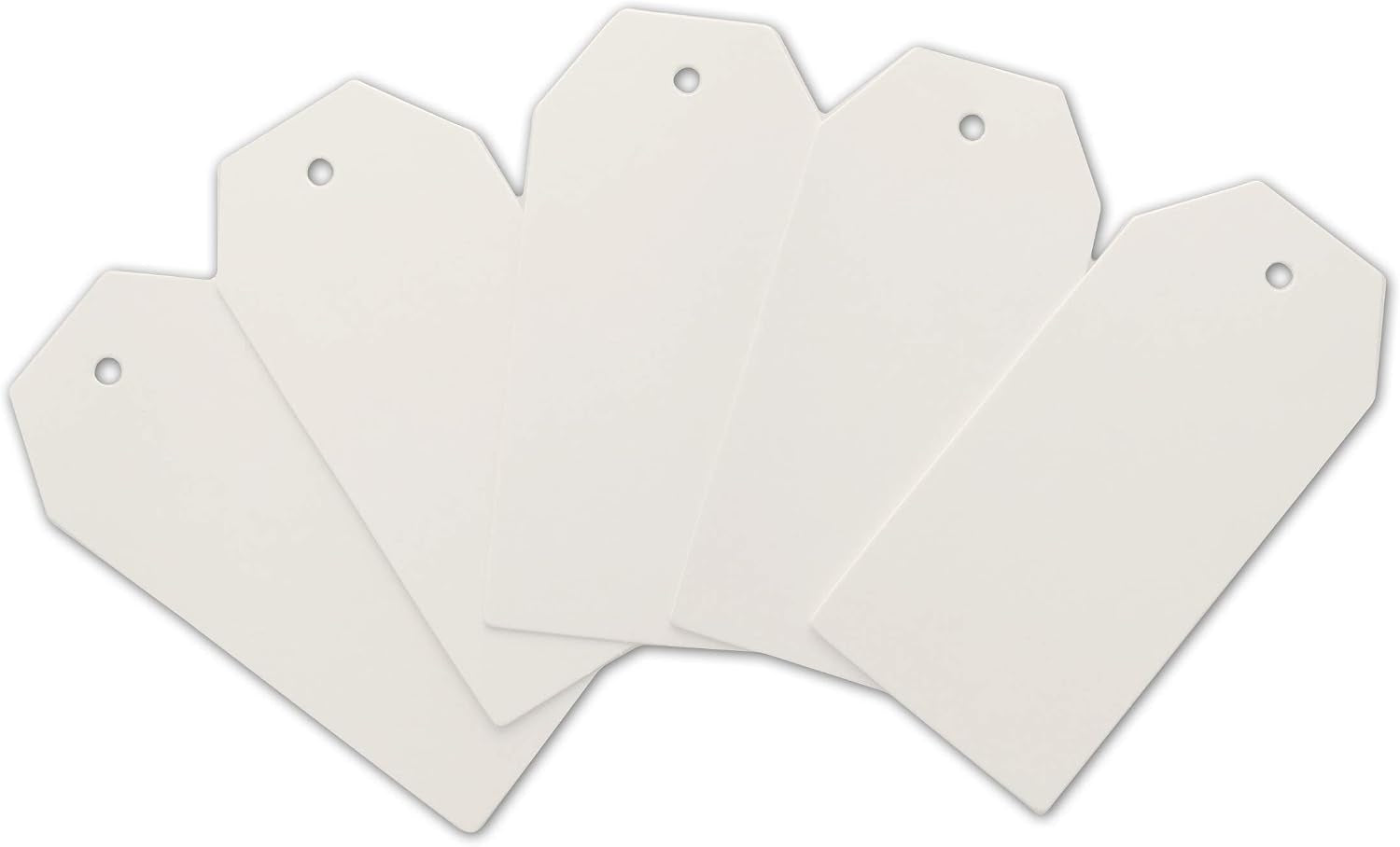 100 Hang Tags with Jute Twines 100Ft (White, 3 3/4" X 1 3/4")
