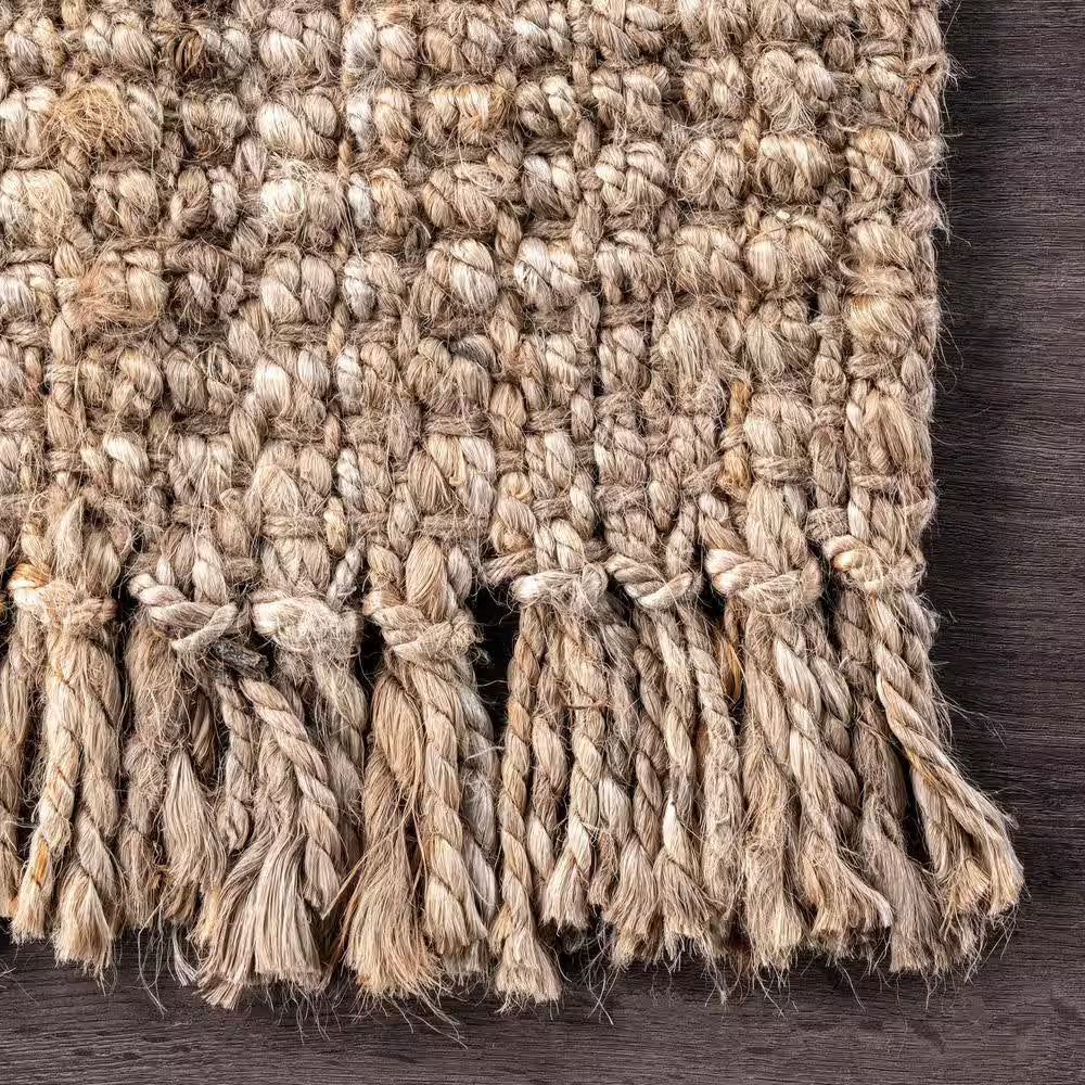 Natura Chunky Loop Jute Tan 4 Ft. X 6 Ft. Area Rug