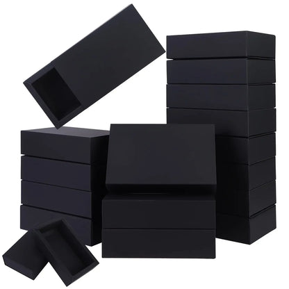 20Pcs Kraft Paper Gift Box Wedding Party Cookie Candy Boxes with Clear PVC Window Soap Jewelry Display Drawer Packaging Boxes