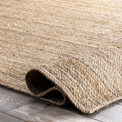 Rigo Hand Woven Farmhouse Jute Runner Rug, 2' 6" X 8', Natural