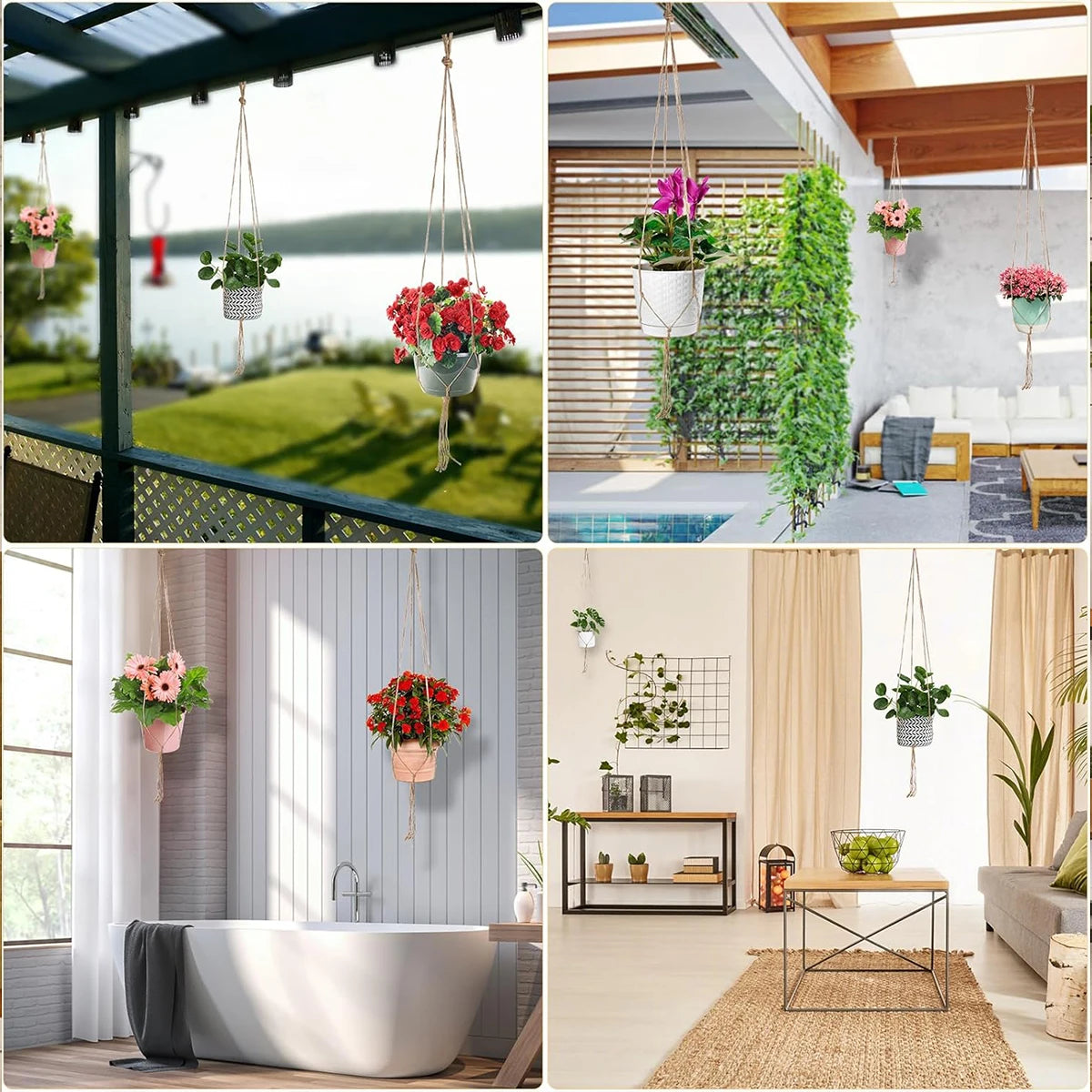 1PCS Hanging Flowerpot Decorative Baskets Outdoor Storage for Plants Planter Home Decorations Plant Pot Flowerbed Balcon Basket