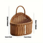 Wall Mounted Vegetable and Fruit Basket, Simulated Rattan Hanging Basket, Plastic Wall-Mounted Hanging Basket, Home Decoration