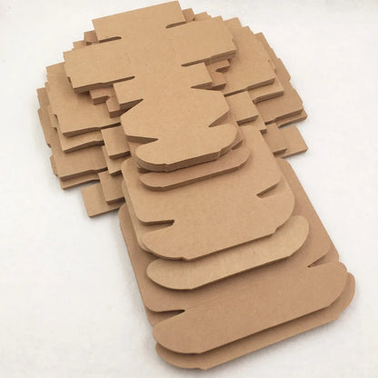 50Pcs/Lot Gift Box Kraft Paper Jewelry Boxes Blank Carry Case Jewelry Accessory Packaging Handmade Cardboard Display Paper Boxes