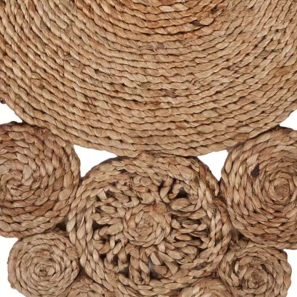 Natural Tan/Beige 1 Ft. 4 In. X 6 Ft. 8 In. Organic Jute Table Runner
