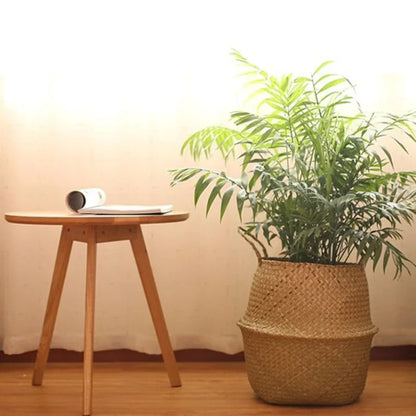 Seaweed Wicker Basket Rattan Hanging Flower Pot Dirty Clothes Basket Storage Basket Cesta Mimbre Basket Picnic Basket