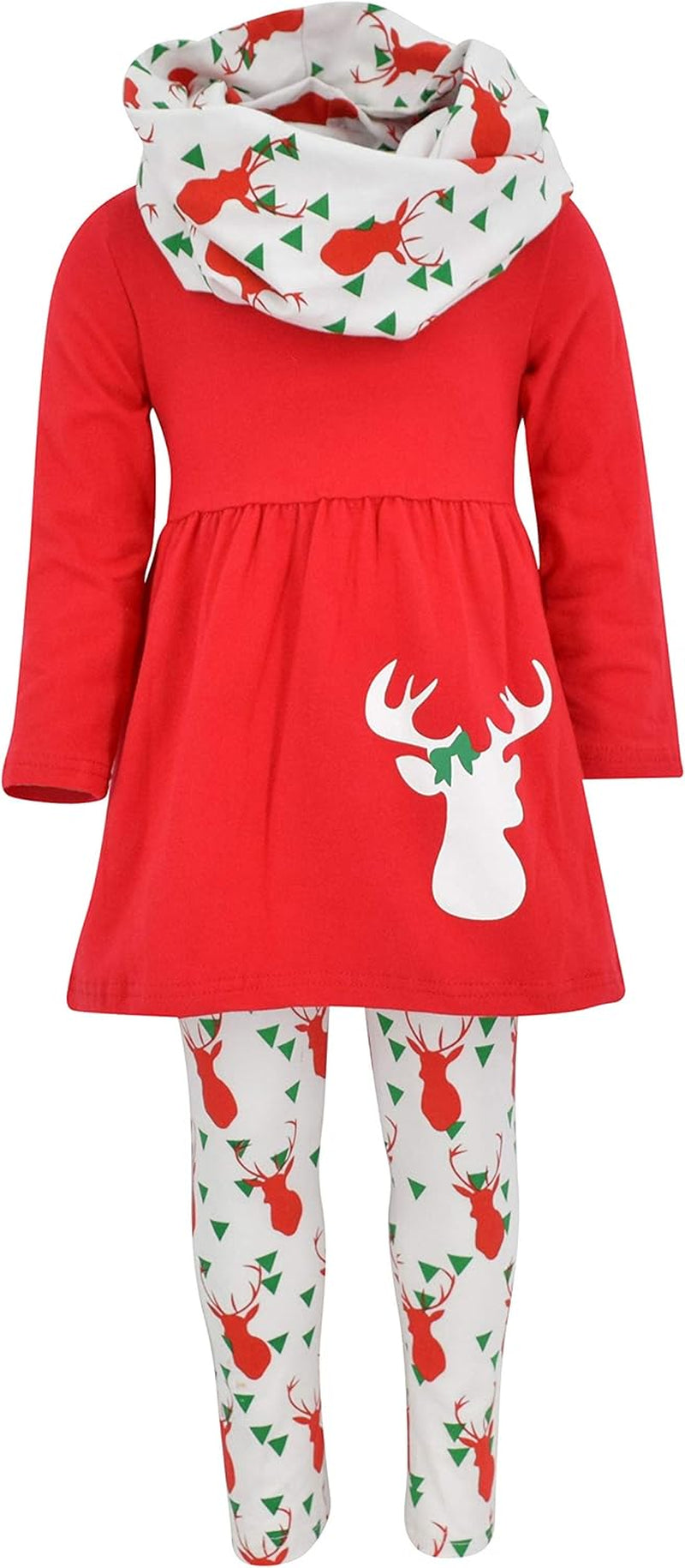 Girls Outfits Toddler 3 Piece Tunic Legging and Scarf Girls' Clothing Sets