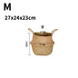Seaweed Wicker Basket Rattan Hanging Flower Pot Dirty Clothes Basket Storage Basket Cesta Mimbre Basket Picnic Basket