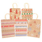 5Pcs Kraft Paper Gift Bags Merry Christmas Candy Cookie Packaging Bag Boxes Natal Kids Favors 2025 New Year Party Decoration