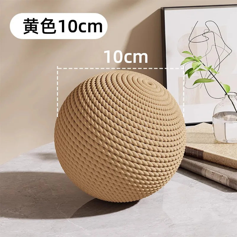 1PCS Jute Ball Cat Toy - Pet Scratching Tool with Jute Rope Durable Indoor Play Toy for Cats