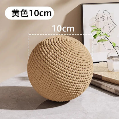1PCS Jute Ball Cat Toy - Pet Scratching Tool with Jute Rope Durable Indoor Play Toy for Cats