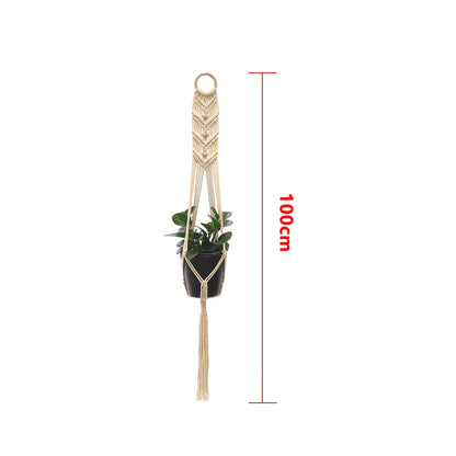 Hanging Plant Handmade Macrame Plant Hanger Flower Pot Planter Hanger Wall Decor Courtyard Garden Hanging Planter Hanging Basket