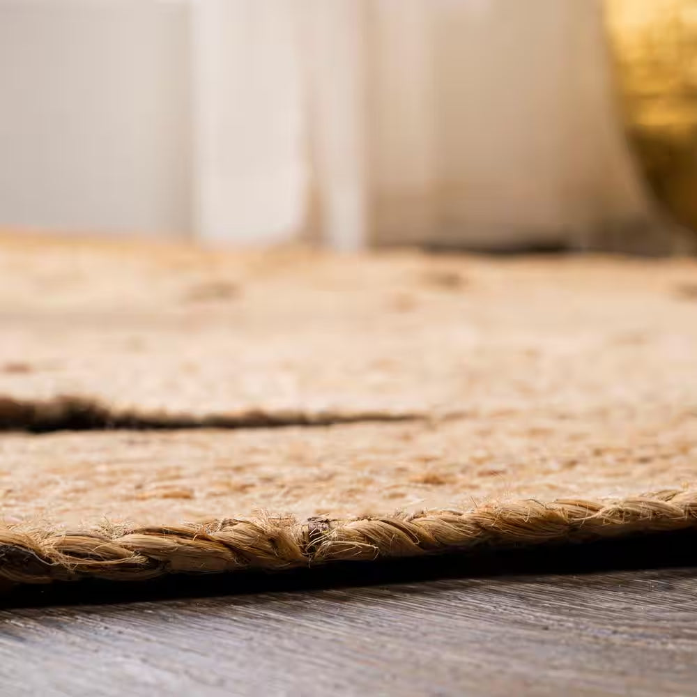 Cassia round Natural 5 Ft. Jute Boho Circle Natural round Area Rug