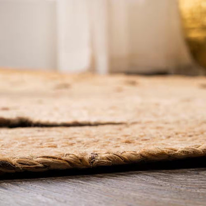 Cassia round Natural 5 Ft. Jute Boho Circle Natural round Area Rug