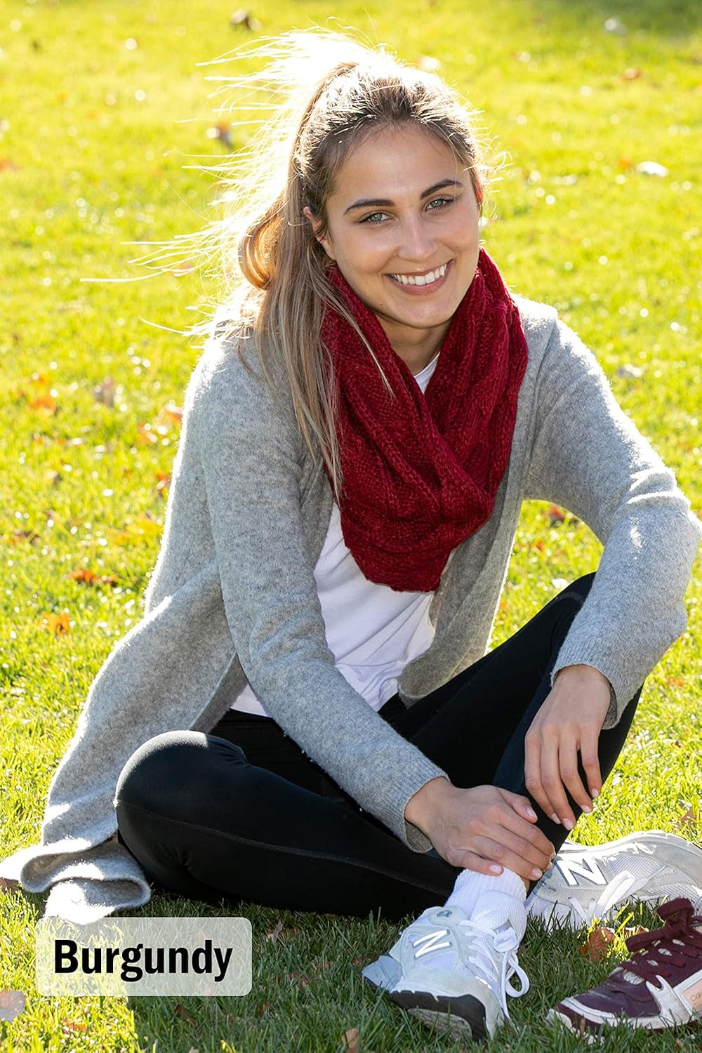 Infinity Scarf Women Winter Cable Knit Circle Wrap - Mother'S Day Gift