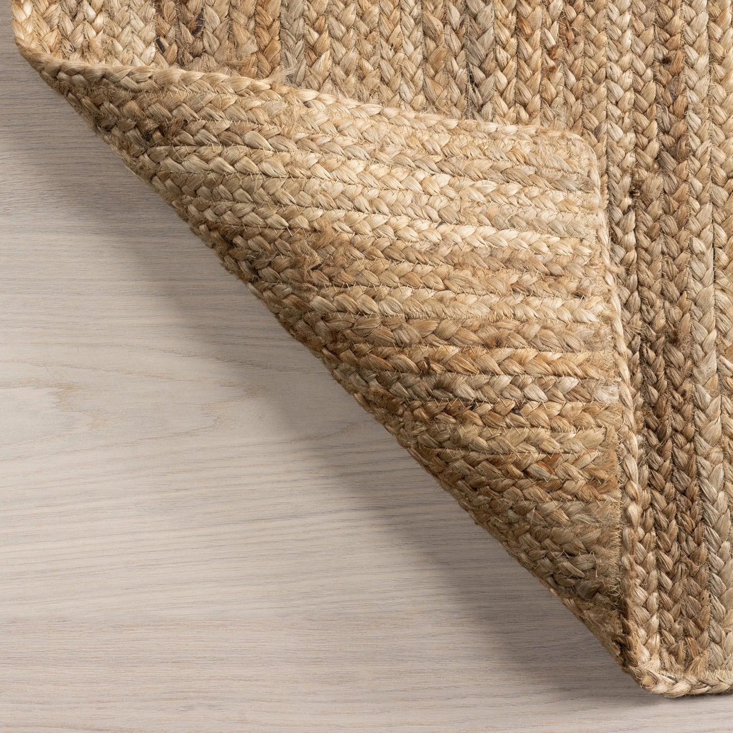 Rigo Hand Woven Farmhouse Jute Area Rug, Oval 6' X 9', Natural